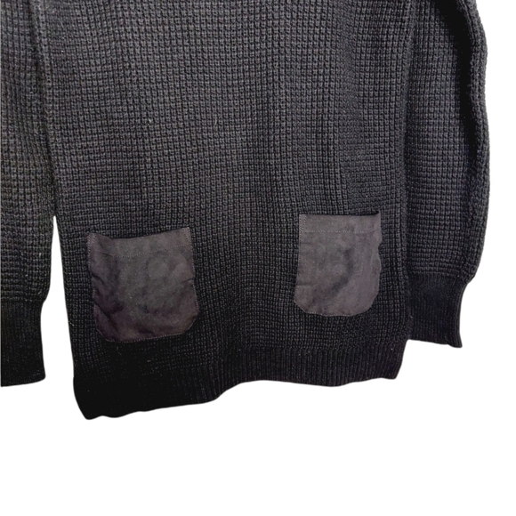 Banana Republic Wool Blend Mock Neck Sweater Tunic front Pockets Waffle Knit S - Picture 5 of 10